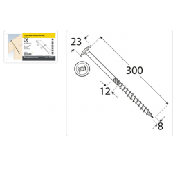 DMX 321030 - CT 10300 Wkręt ciesielski 10x300 - (25/op) 